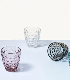 Glas 22cl roze Bubble - set/4 Glazen & Karaffen