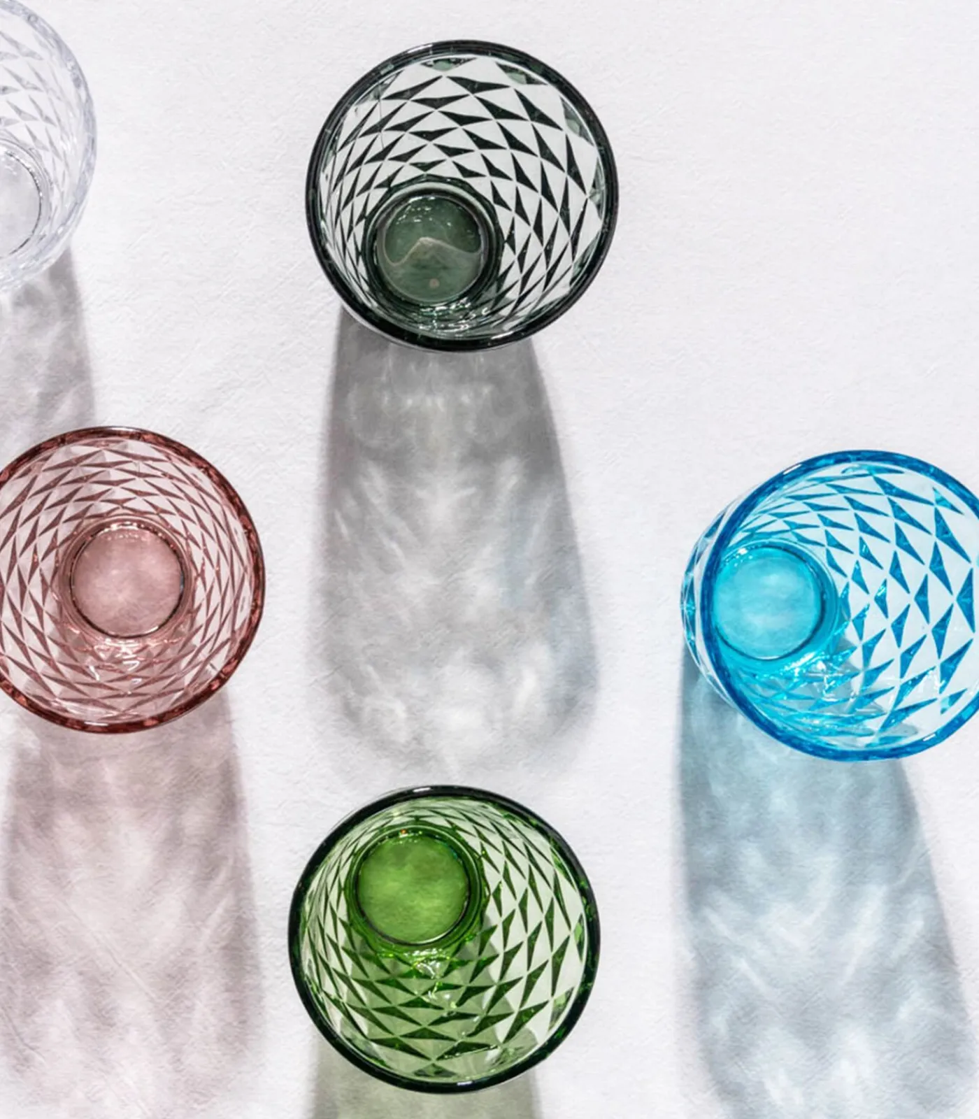 Sale Glas 22cl roze Prisma - set/4 Glazen & Karaffen