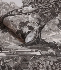 Sale Vliesbehang Bodenham Etching Charcoal Wanddecoratie