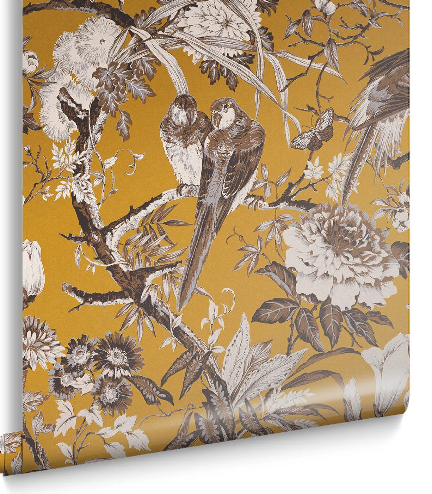 Outlet Vliesbehang Perrow Yellow Wanddecoratie