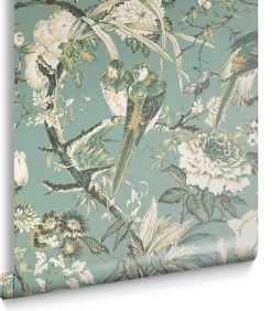 New Vliesbehang Perrow Duck Egg Wanddecoratie