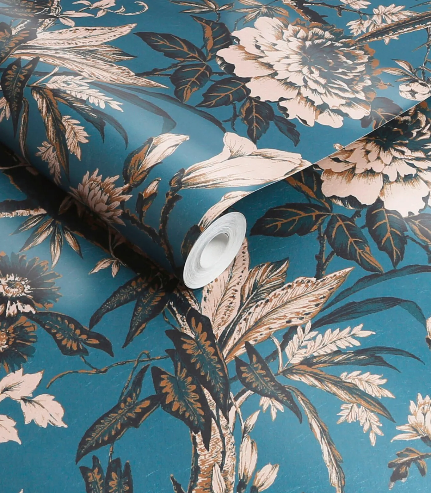 Outlet Vliesbehang Perrow Blue Wanddecoratie