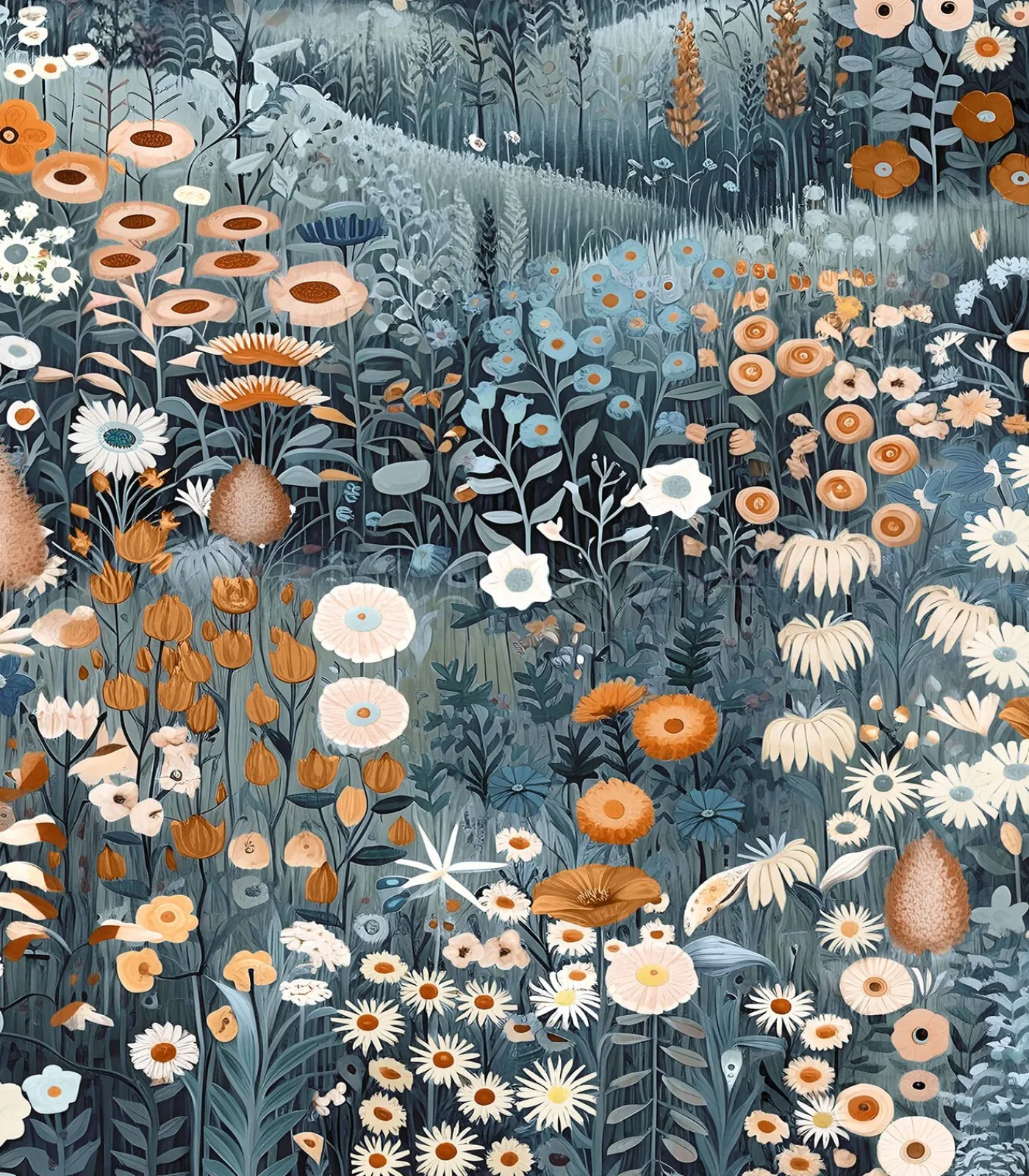 Best Vliesbehang Glenwhan Wildflower Midnight Wanddecoratie