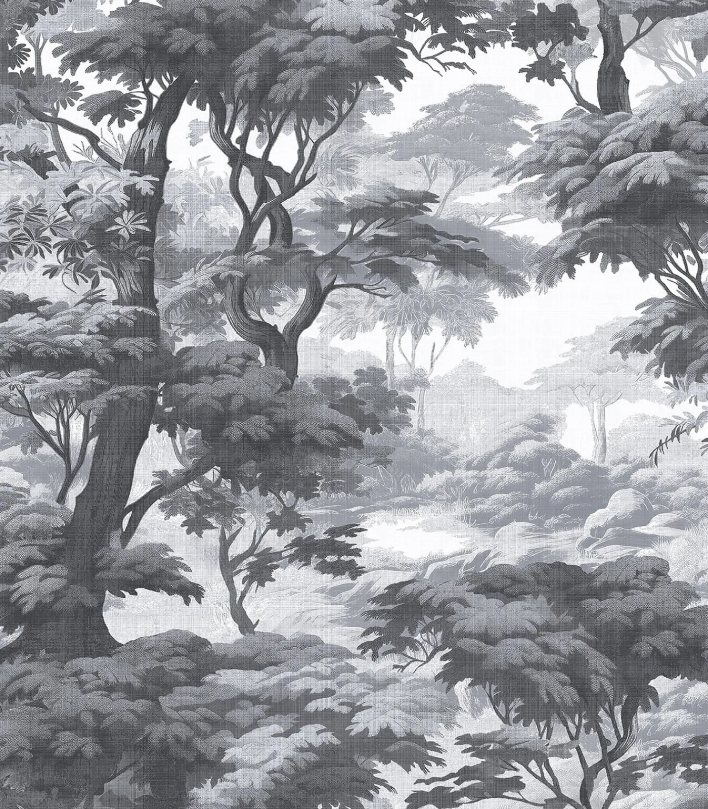 Clearance Vliesbehang Bobart's Garden Monochrome Wanddecoratie
