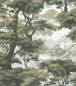 Best Vliesbehang Bobart's Garden Lush Green Wanddecoratie