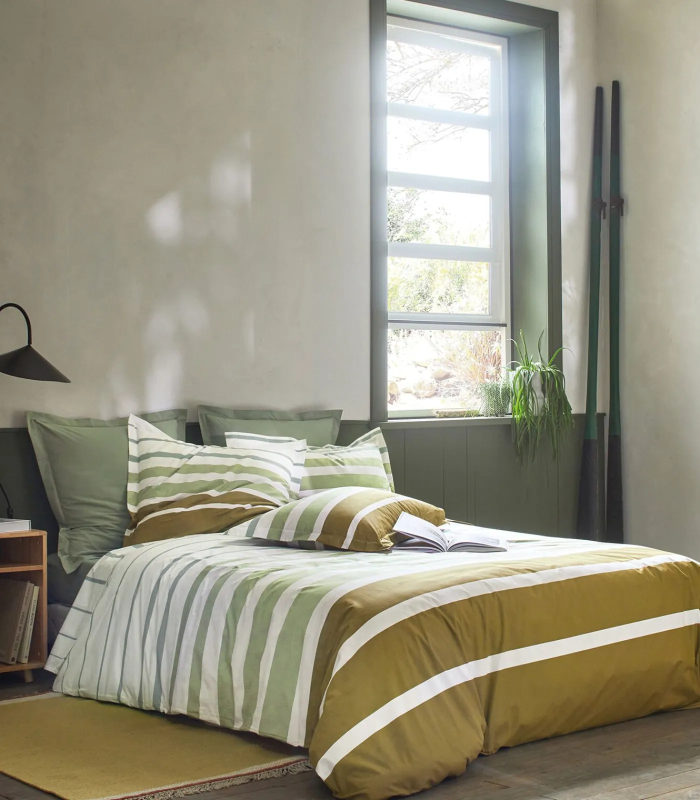 Best GRAND LARGE Kaki - Laken Perkaal Katoen Lakens