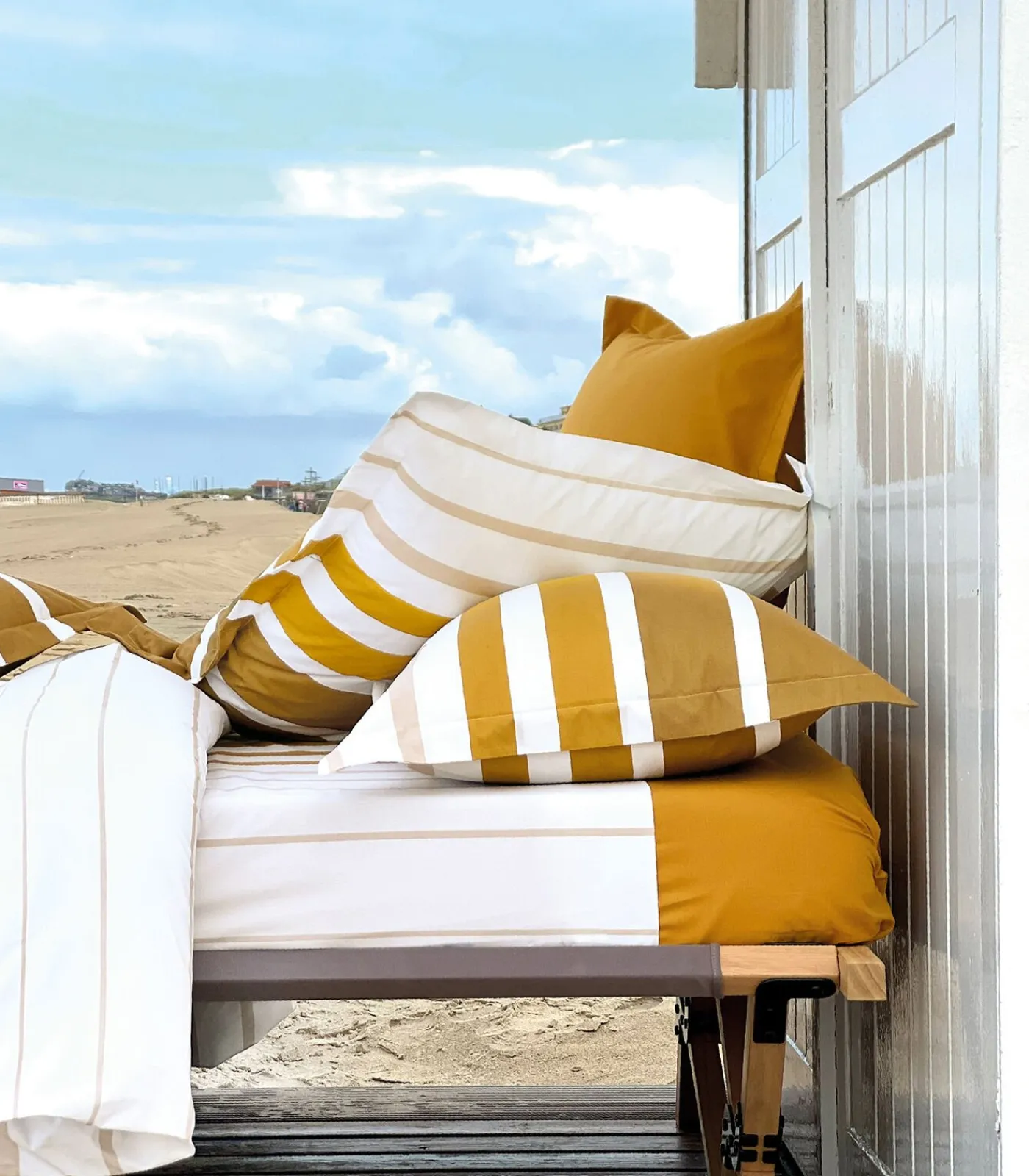 Clearance GRAND LARGE Ocre - Dekbedovertrek Perkaal Katoen Dekbedovertrekken