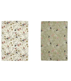 Hot Grenades - Set van 2 theedoeken in halflinnen Keuken- & Tafellinnen