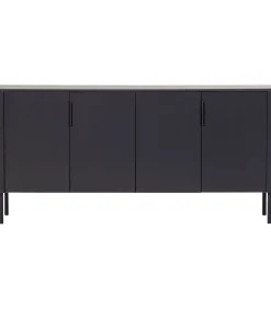 Clearance Gunnar Dressoir 200 cm - Grenen - Matzwart - 85x201x44 Meubels