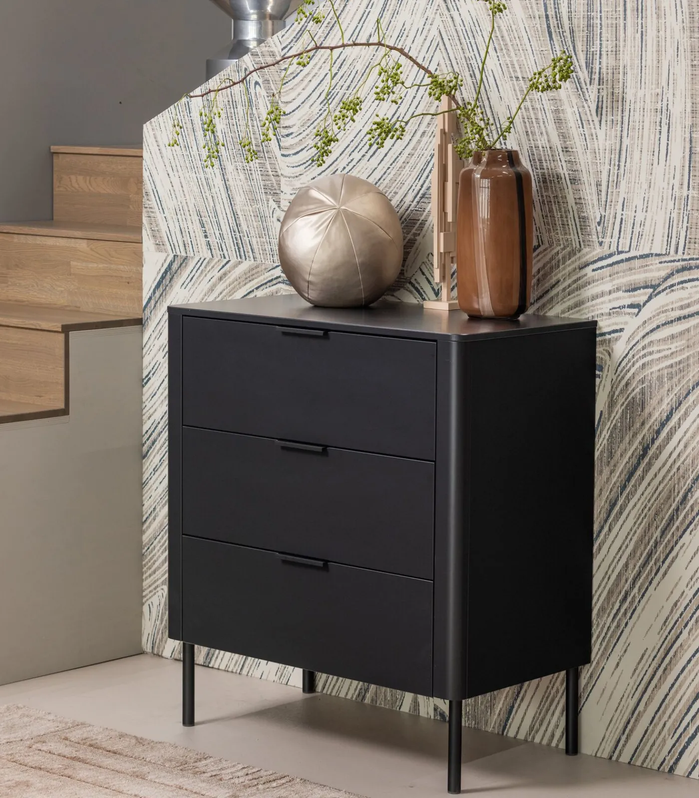 Sale Gunnar Ladekast - Grenen - Matzwart - 93x94x52 Meubels