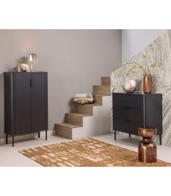 Sale Gunnar Ladekast - Grenen - Matzwart - 93x94x52 Meubels