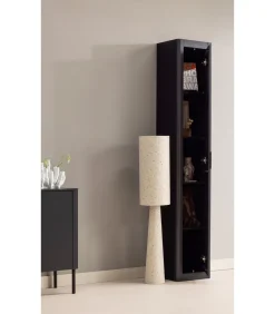 Clearance Gunnar Smalle Hoge Kast - Grenen - Matzwart - 217x45x39 Meubels