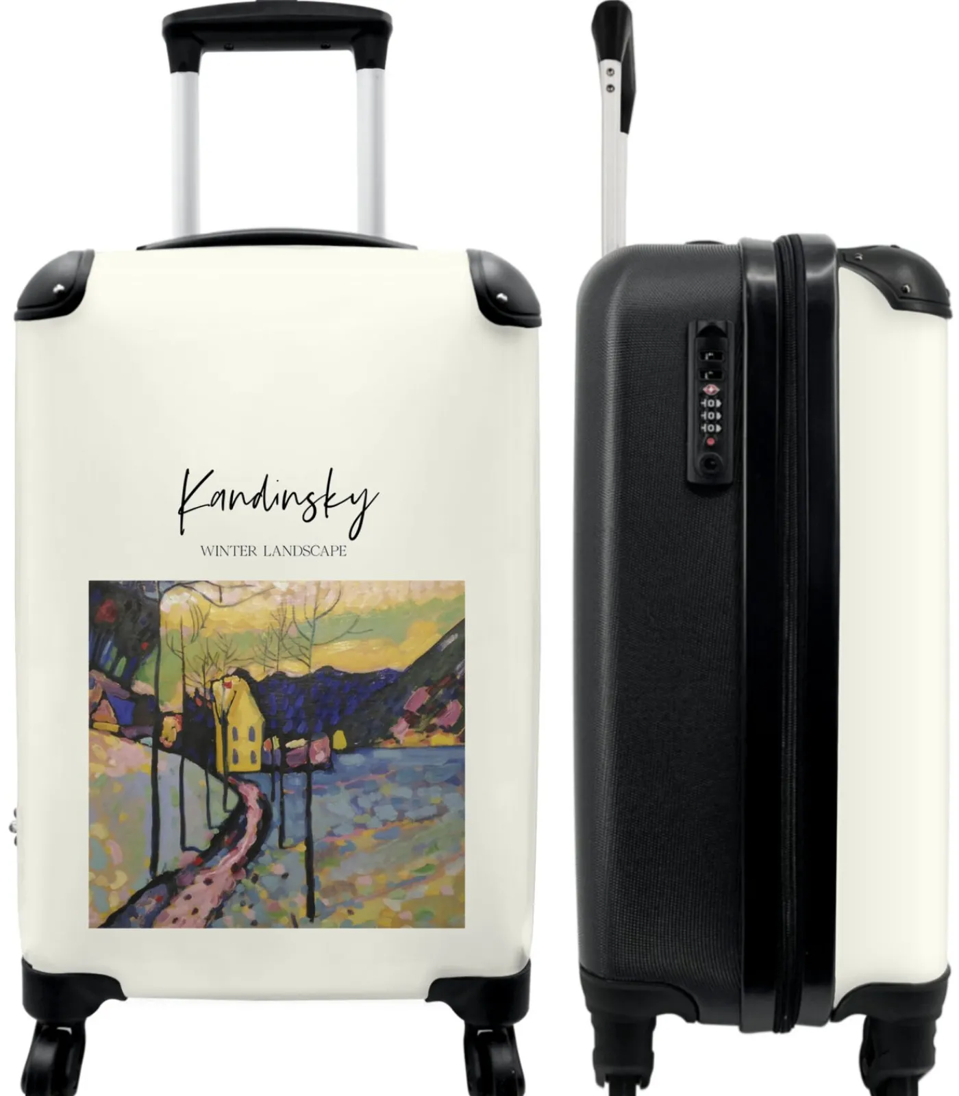 New Handbagage Koffer met 4 wielen en TSA slot (Kunst - Modern - Kandinsky - Kleur) Trolleys