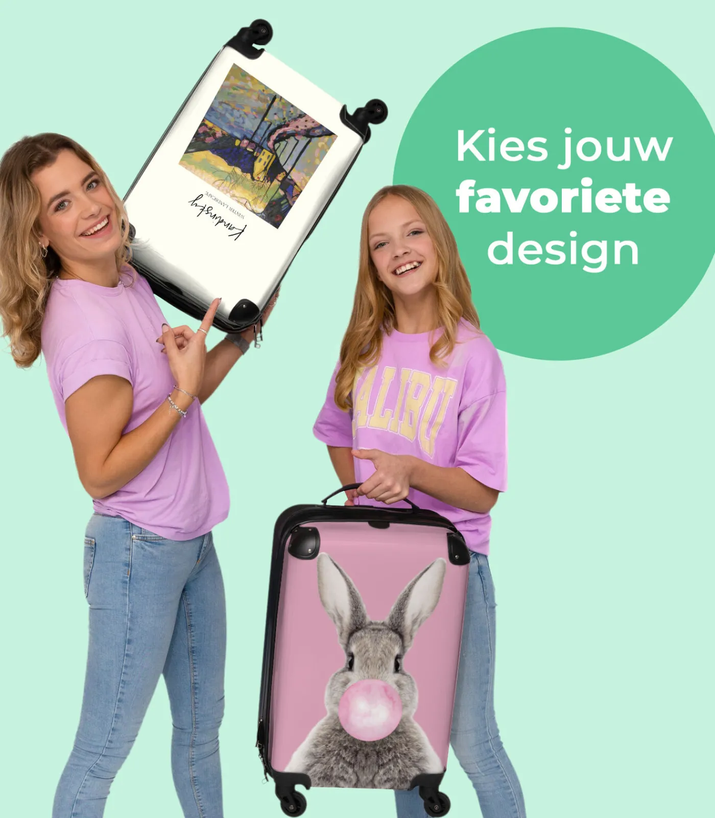 New Handbagage Koffer met 4 wielen en TSA slot (Kunst - Modern - Kandinsky - Kleur) Trolleys