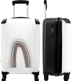 Sale Handbagage Koffer met 4 wielen en TSA slot (Boog - Abstract - Kleuren - Roze - Beige - Zwart) Trolleys