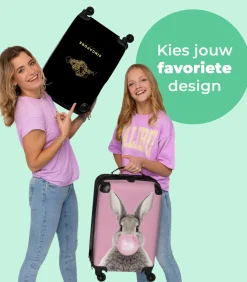 Discount Handbagage Koffer met 4 wielen en TSA slot (Kaarten - Stadskaart - Goud - Singapore) Trolleys