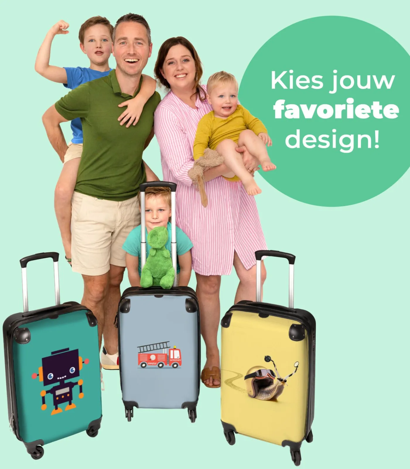 Outlet Handbagage Koffer met 4 wielen en TSA slot (Brandweer - Auto - Voertuig - Jongens - Kinderen) Trolleys