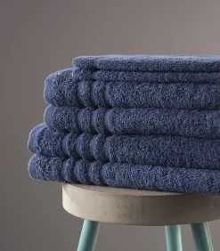 Outlet Handdoek 70 x 140 Blauw - 6 stuks Handdoeken