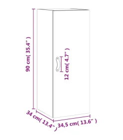 Outlet Hangkast 34,5x34x90 cm grijs sonoma eikenkleurig Meubels