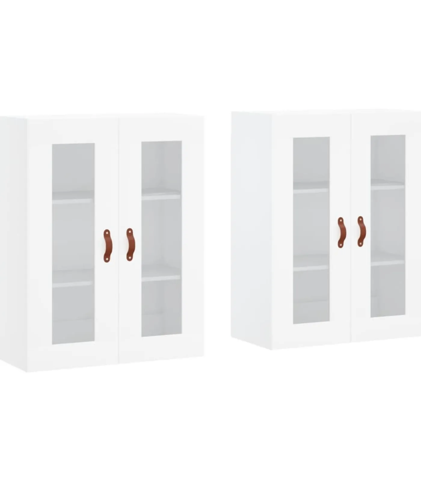 Hot Hangkasten 2 st bewerkt hout wit Meubels