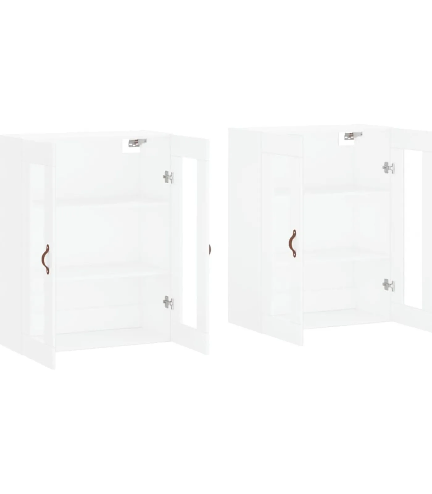 Hot Hangkasten 2 st bewerkt hout wit Meubels