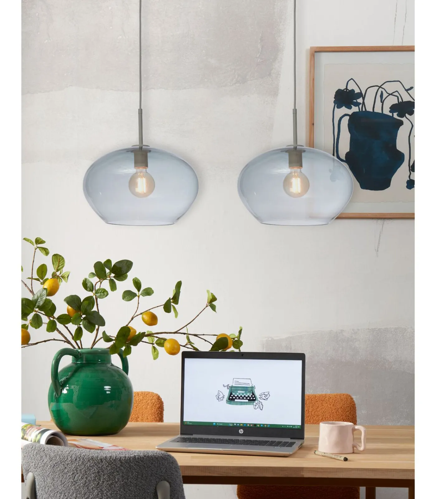 New Hanglamp Bologna - Grijs - 35x35x23cm Hanglampen