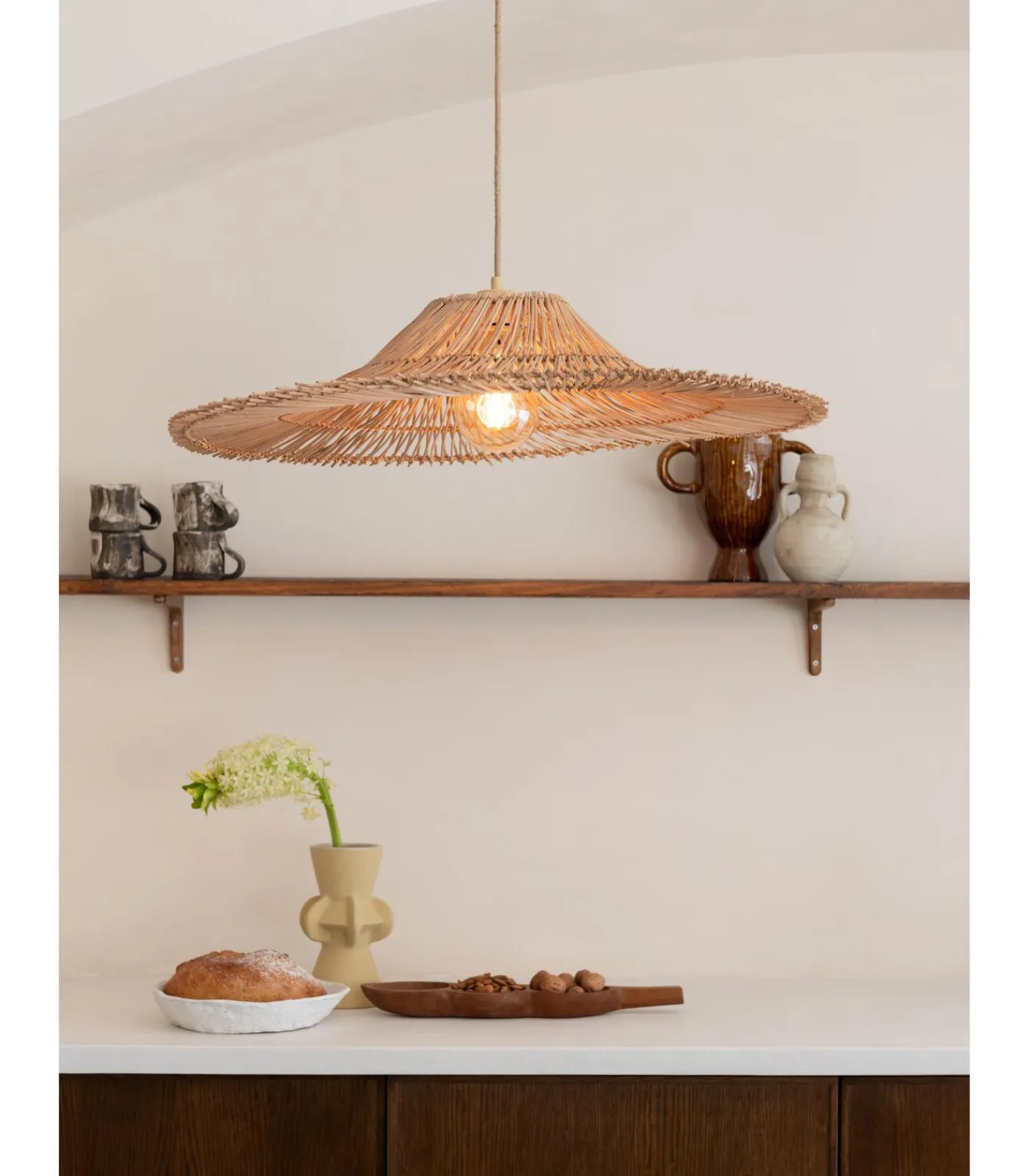 Best Hanglamp Cancun - Naturel - Ø70cm Hanglampen