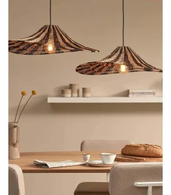 Outlet Hanglamp Cuzco - Zwart/Naturel - 65x65x20cm Hanglampen