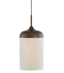 Outlet Hanglamp Dania - Bruin/Crème - Ø27.5x52cm Hanglampen