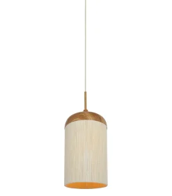 New Hanglamp Dania - Naturel/Crème - Ø27.5x52cm Hanglampen