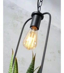 Best Hanglamp Florence - Zwart - 19x19x52cm Hanglampen