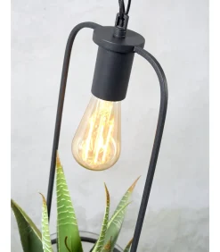 Best Hanglamp Florence - Zwart - 19x19x52cm Hanglampen