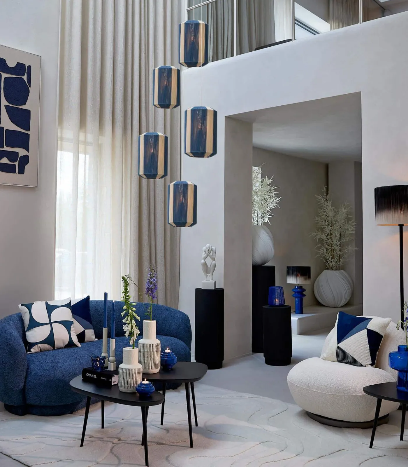 Hot Hanglamp Kozana - Donkerblauw - Ø36cm Hanglampen