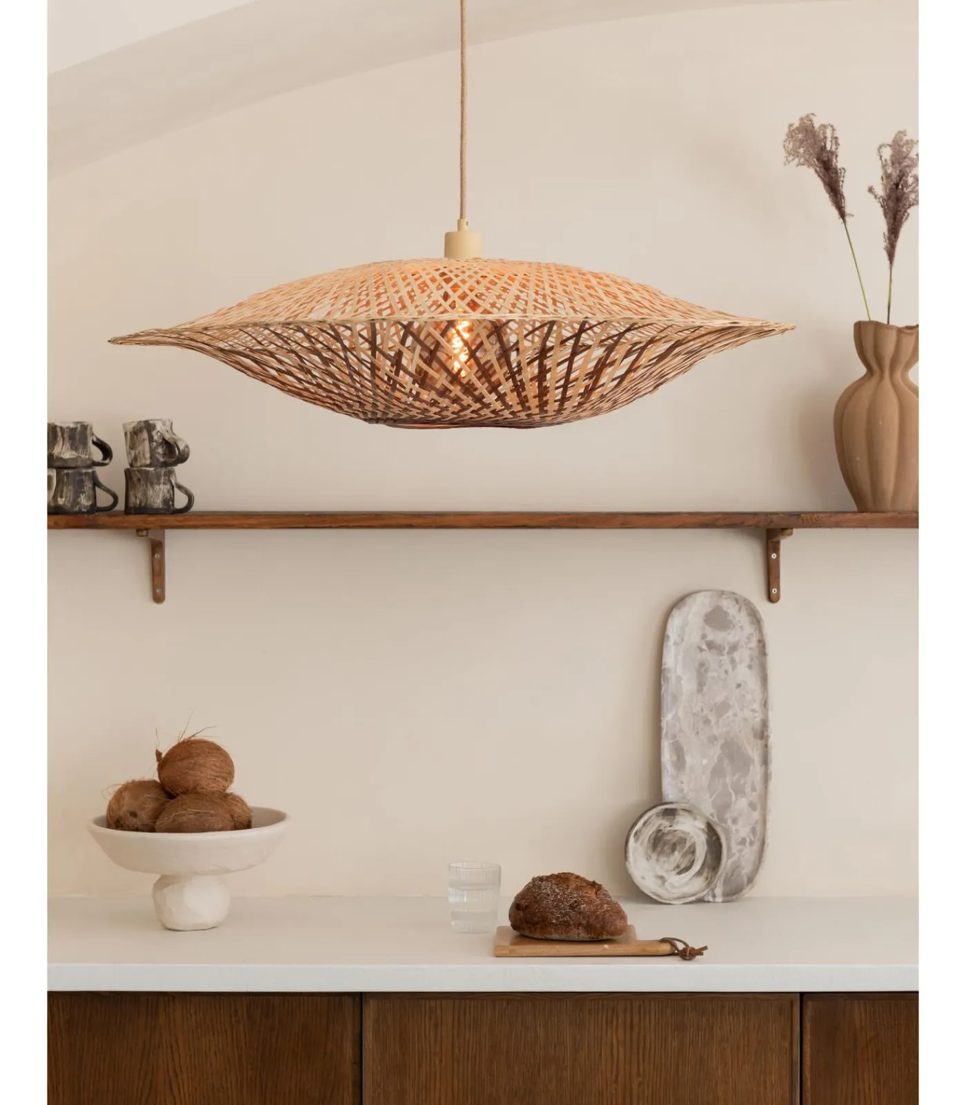 Discount Hanglamp Madura - Naturel - Ø22cm Hanglampen