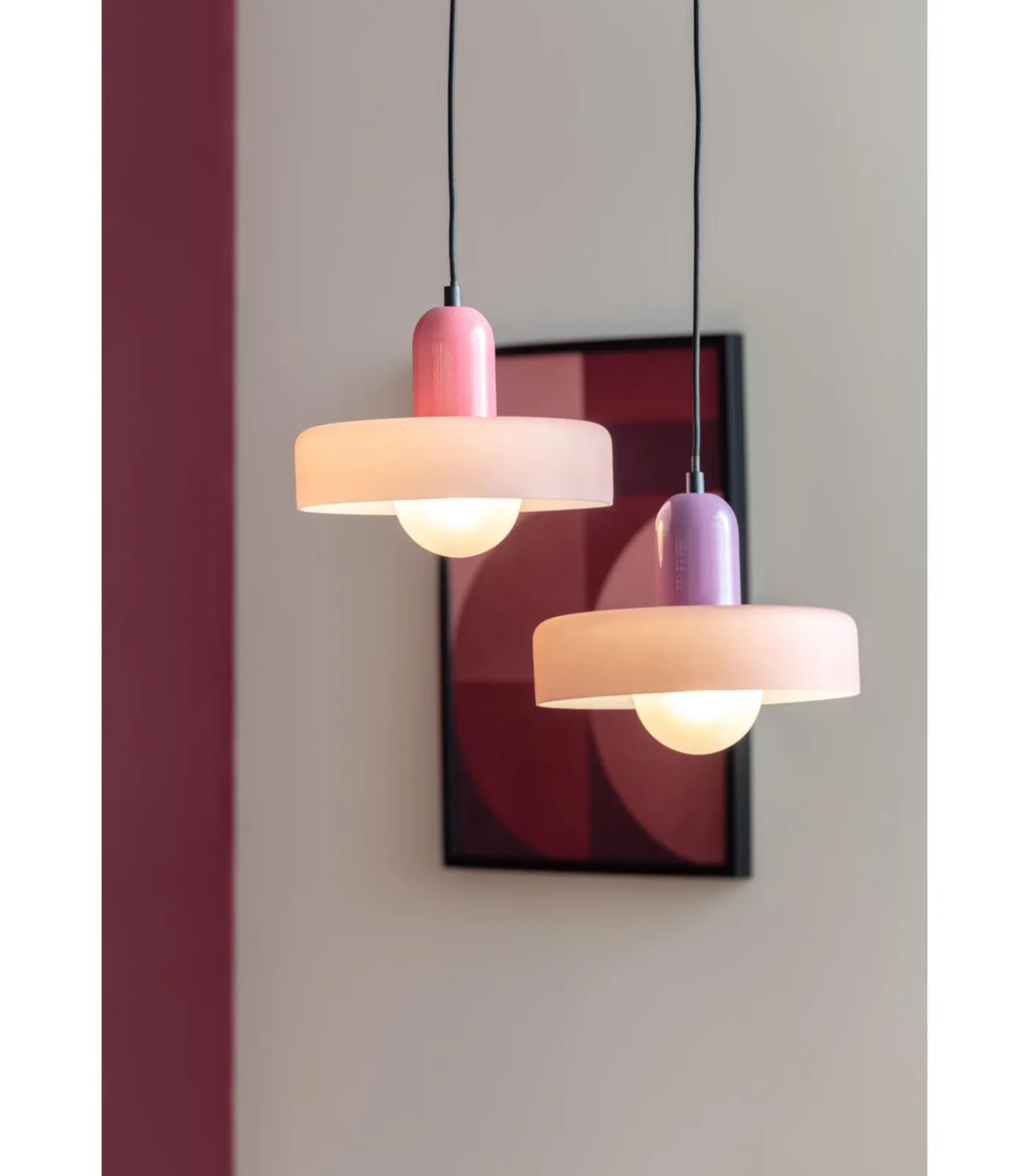 Hanglamp Opaco Grato - Paars - 25x25x23cm Hanglampen
