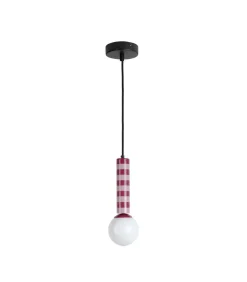Outlet Hanglamp Rayado - Paars - 12x12x38cm Hanglampen