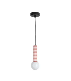 Hanglamp Rayado - Roze - 12x12x38cm Hanglampen