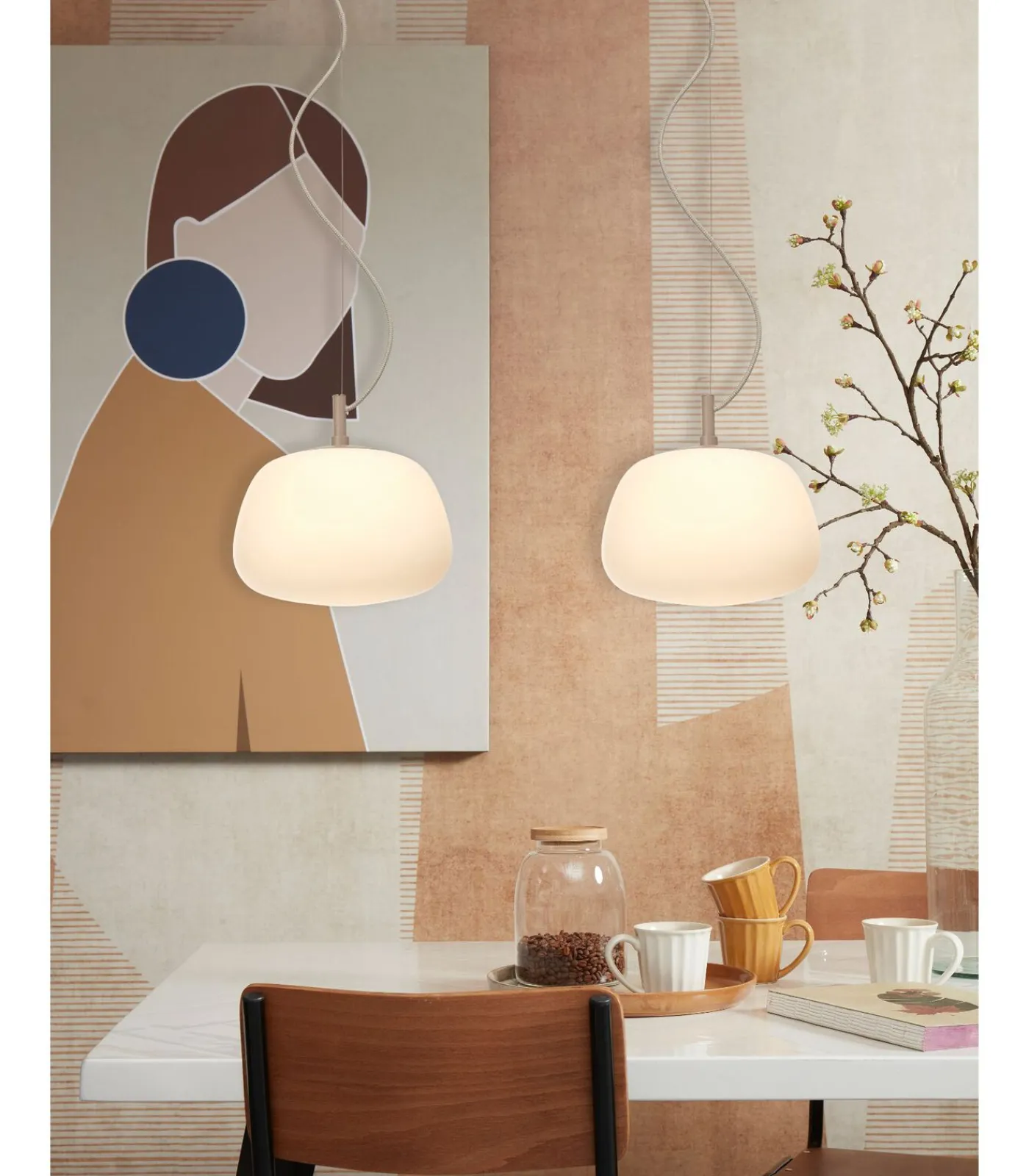 Hot Hanglamp Sapporo - Wit - 25x25x24cm Hanglampen