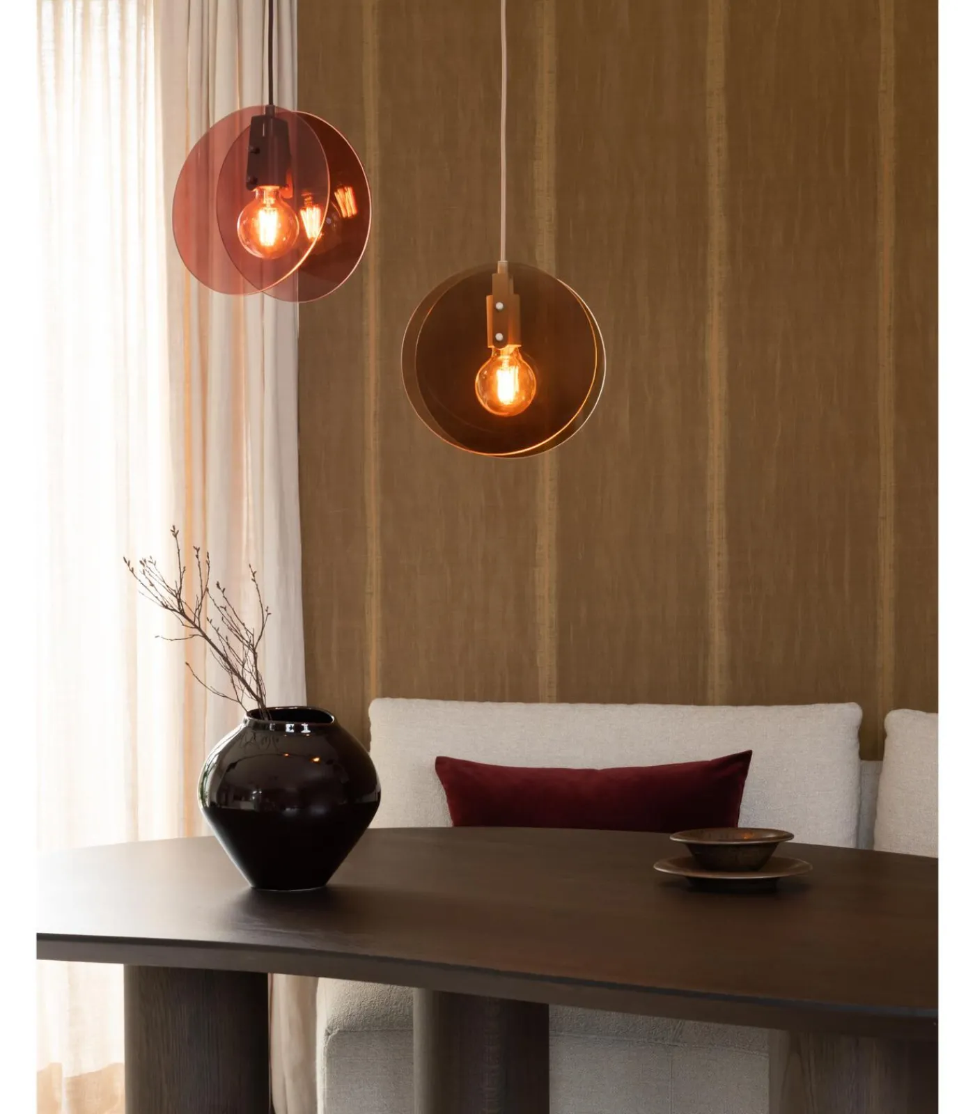 Sale Hanglamp Toledo - Bruin - 22x25x278.5cm Hanglampen