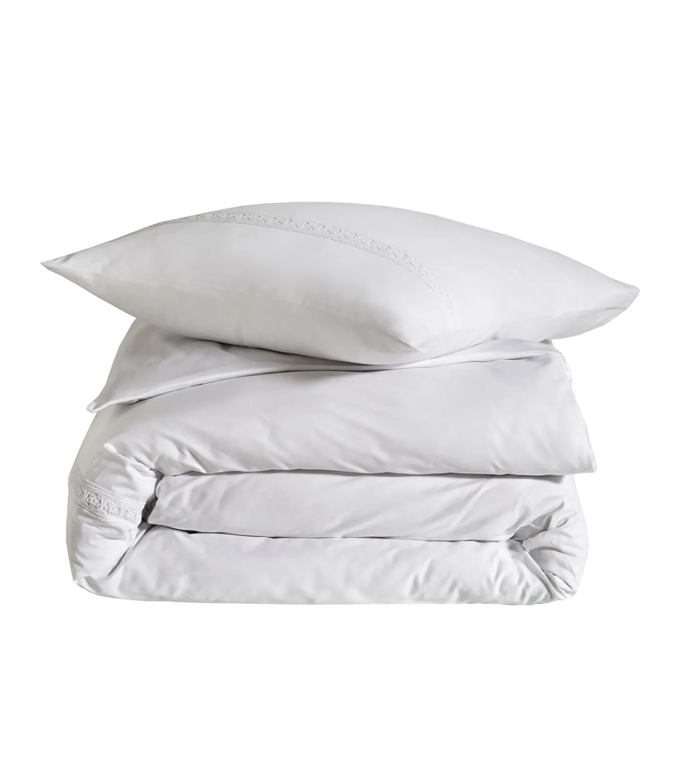 HERITAGE Blanc - Dekbedovertrek Satijn Katoen Dekbedovertrekken