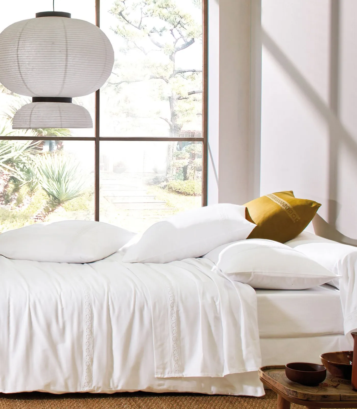 Hot HERITAGE Blanc - Kussensloop Satijn katoen Kussenslopen