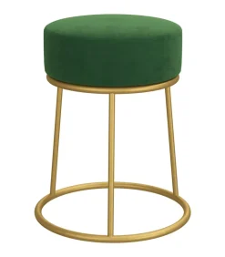 Hocker rond fluweel groen Stoelen