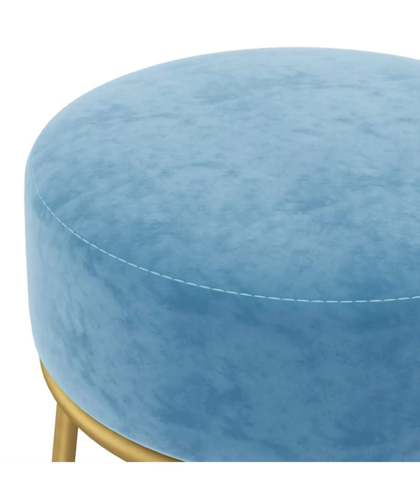 Hot Hocker rond fluweel lichtblauw Stoelen