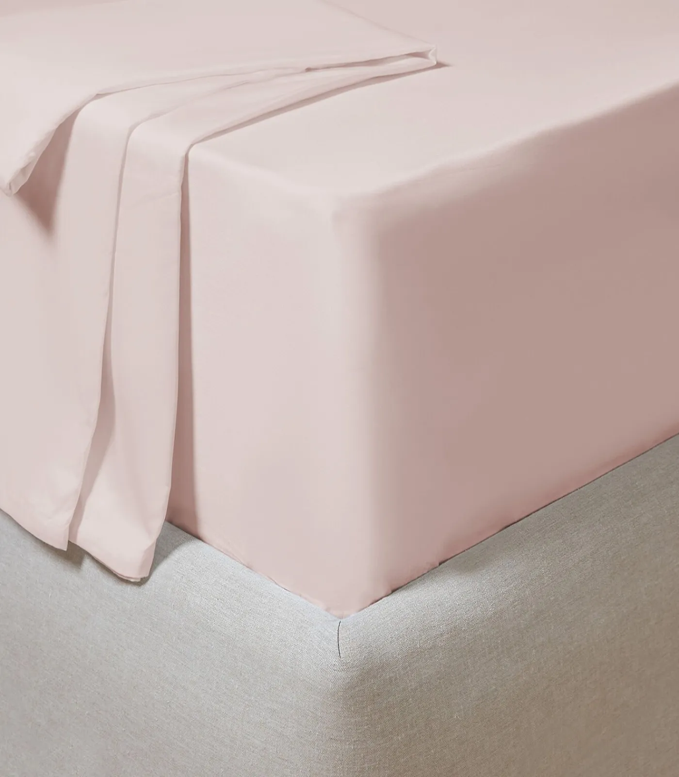 Hoeslaken 2 personen Extra 200x200 cm Lichtroze Hoeslakens