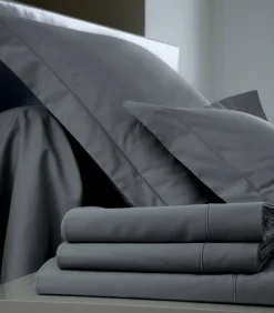 Online Hoeslaken ardoise - Satijn katoen Hoeslakens