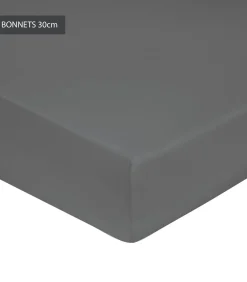 Hoeslaken ardoise - Satijn katoen Hoeslakens