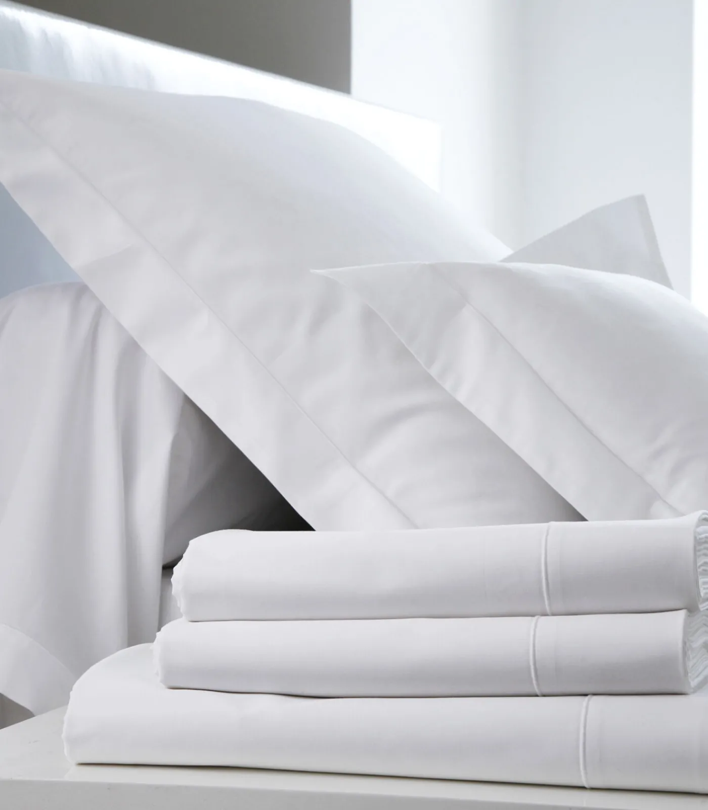 Sale Hoeslaken blanc - Satijn katoen Hoeslakens