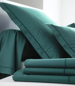 Hot Hoeslaken bleu paon - Satijn katoen Hoeslakens