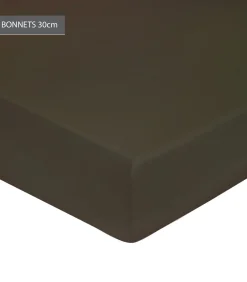 Best Hoeslaken ébène - Satijn katoen Hoeslakens