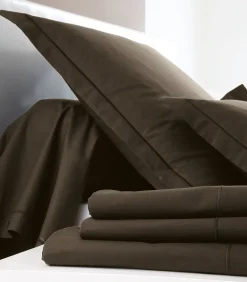 Best Hoeslaken ébène - Satijn katoen Hoeslakens